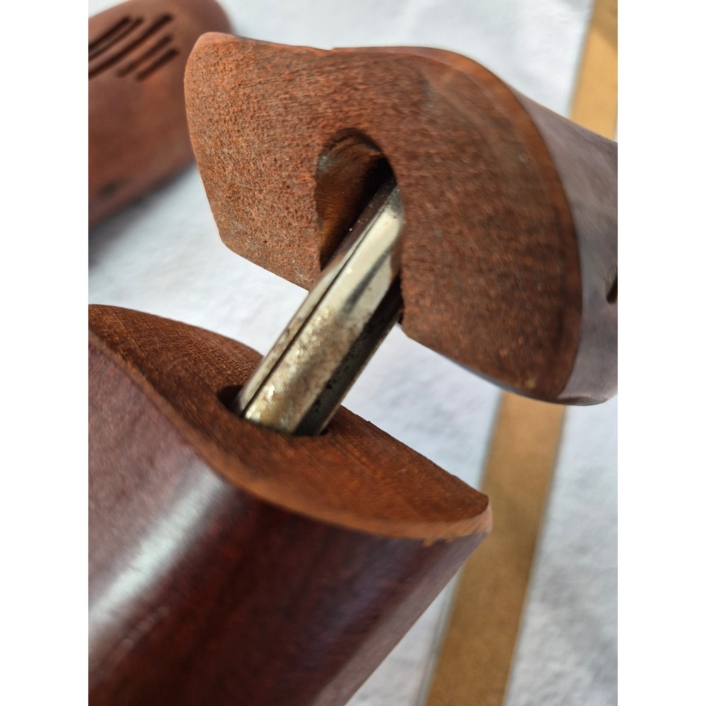 Nettleton Vintage Wood Shoe Trees Brown Mens Size Medium Adjustable Vented M - Picture 11 of 14
